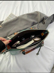 New Elegant Elegant Women Gradient Crocodile Texture Handbag - Fashionable Retro Tote Bag And Crossbody Wallet, With Adjustable Shoulder Strap, Suitable For Business, Office, University Student Daily Use